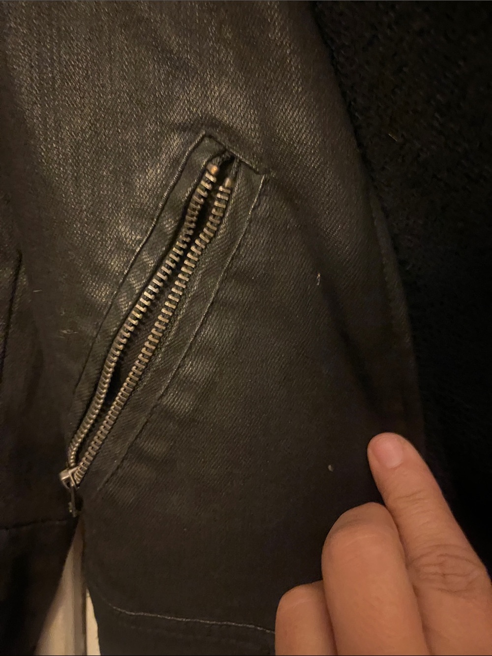 Super Cool, Free People Coated Black Denim Jacket. - Picture 7 of 7